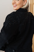 Load image into Gallery viewer, JUDY BLUE- Reese Rhinestone Denim Jacket in Black
