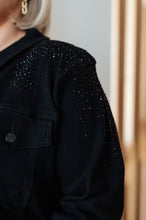 Load image into Gallery viewer, JUDY BLUE- Reese Rhinestone Denim Jacket in Black
