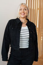 Load image into Gallery viewer, JUDY BLUE- Reese Rhinestone Denim Jacket in Black
