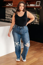 Load image into Gallery viewer, JUDY BLUE- Rose High Rise 90&#39;s Straight Jeans in Dark Wash
