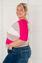 Load image into Gallery viewer, 111 NORTH- Rows Of Rose Short Sleeve Knit Top
