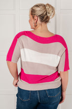 Load image into Gallery viewer, 111 NORTH- Rows Of Rose Short Sleeve Knit Top
