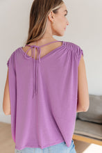 Load image into Gallery viewer, DEAR SCARLETT- Ruched Cap Sleeve Top in Lavender
