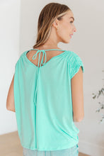 Load image into Gallery viewer, DEAR SCARLETT- Ruched Cap Sleeve Top in Neon Blue
