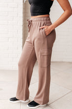 Load image into Gallery viewer, RAE MODE- Run, Don&#39;t Walk Cargo Sweatpants in Smokey Brown
