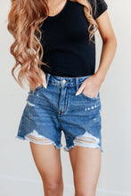 Load image into Gallery viewer, JUDY BLUE- Samantha High Rise Rigid Magic Distressed Cutoff Shorts
