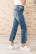 Load image into Gallery viewer, Sammy High Waist Distressed Crop Straight Leg Jeans-JUDY BLUE
