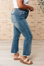 Load image into Gallery viewer, Sammy High Waist Distressed Crop Straight Leg Jeans-JUDY BLUE
