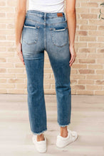 Load image into Gallery viewer, Sammy High Waist Distressed Crop Straight Leg Jeans-JUDY BLUE
