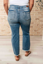 Load image into Gallery viewer, Sammy High Waist Distressed Crop Straight Leg Jeans-JUDY BLUE
