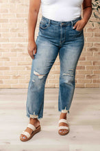 Load image into Gallery viewer, Sammy High Waist Distressed Crop Straight Leg Jeans-JUDY BLUE
