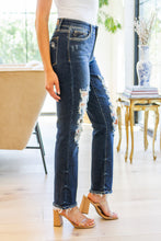 Load image into Gallery viewer, JB -Sloane Mid Rise Heavy Destroyed Straight Jeans
