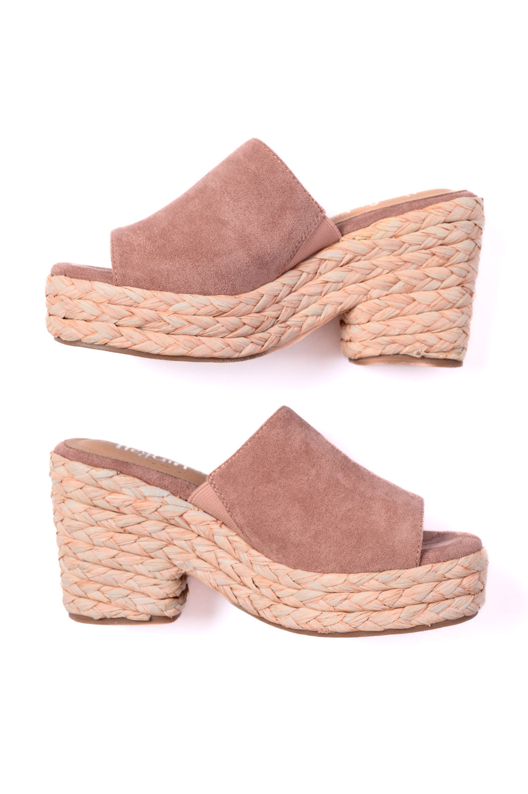 Solstice Espadrille Wedge in Blush- CORKY'S