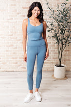 Load image into Gallery viewer, Somewhere to Start Leggings in Dusty Blue- RAE MODE
