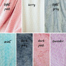 Load image into Gallery viewer, PREORDER: Emerson Minky Blanket (Family Cuddle Size) in Seven Colors
