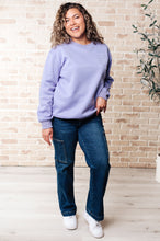 Load image into Gallery viewer, Stay Delulu Scuba Sweatshirt Periwinkle- WITH LOVE MOLLY
