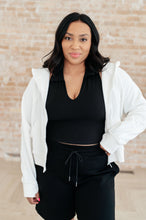 Load image into Gallery viewer, RAE MODE- Backcourt Collared V-Neck Tank in Black
