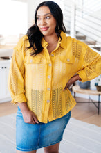 Load image into Gallery viewer, VERY J- Sweeter Than Nectar Lace Button Down in Honey
