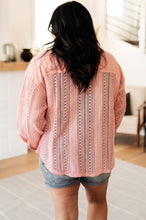 Load image into Gallery viewer, VERY J- Sweeter Than Nectar Lace Button Down in Rose
