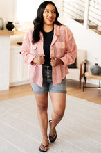 Load image into Gallery viewer, VERY J- Sweeter Than Nectar Lace Button Down in Rose

