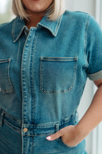 Load image into Gallery viewer, JB Sylvia Short Sleeve Denim Jumpsuit
