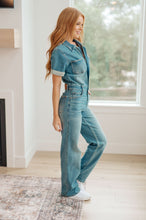 Load image into Gallery viewer, JB Sylvia Short Sleeve Denim Jumpsuit
