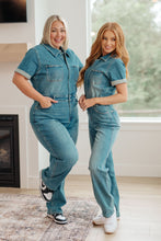 Load image into Gallery viewer, JB Sylvia Short Sleeve Denim Jumpsuit
