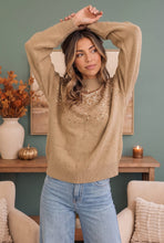 Load image into Gallery viewer, Gilded Warmth Sequin Mock Neck Sweater
