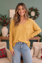 Load image into Gallery viewer, Golden Hour Waffle Knit Top
