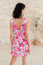 Load image into Gallery viewer, The Suns Been Quite Kind V-Neck Dress in Pink- WHITE BIRCH
