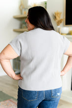 Load image into Gallery viewer, 111 NORTH- This Little Life Mock Neck Short Sleeve Sweater in Grey
