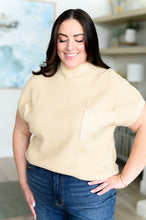 Load image into Gallery viewer, 111 NORTH- This Little Life Mock Neck Short Sleeve Sweater in Oatmeal
