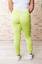 Load image into Gallery viewer, Tommy Two Tone Waffle Joggers Lime- WITH LOVE MOLLY
