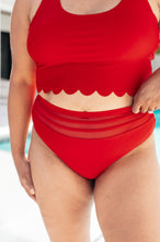 Load image into Gallery viewer, Tonga Scalloped High Waisted Swim Bottoms- 111 NORTH
