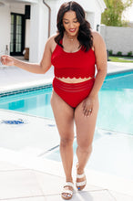 Load image into Gallery viewer, Tonga Scalloped High Waisted Swim Bottoms- 111 NORTH
