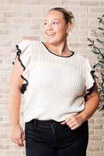 Load image into Gallery viewer, Too Sweet Flutter Sleeve Knit Top- JODIFL
