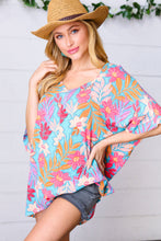 Load image into Gallery viewer, Multicolor Tropical Floral Print Woven Top
