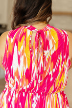 Load image into Gallery viewer, WHITE BIRCH- Tropical Punch Halter Dress
