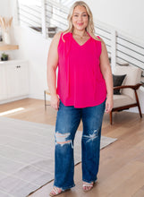Load image into Gallery viewer, WHITE BIRCH- Uptown Girl Tie Detail Sleeveless Blouse
