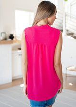 Load image into Gallery viewer, WHITE BIRCH- Uptown Girl Tie Detail Sleeveless Blouse
