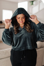 Load image into Gallery viewer, W23 Velvet Icon Hoodie In Grey Blue (Reg &amp; Curvy)
