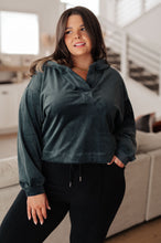 Load image into Gallery viewer, W23 Velvet Icon Hoodie In Grey Blue (Reg &amp; Curvy)
