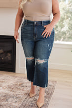Load image into Gallery viewer, JUDY BLUE - Whitney High Rise Distressed Wide Leg Crop Jeans (Sizes 0-24)
