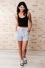 Load image into Gallery viewer, We&#39;re Only Getting Better Drawstring Shorts in Grey- RAE MODE
