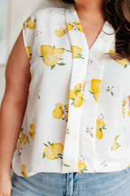 Load image into Gallery viewer, SPIN USA- When Life Gives You Lemons Sleeveless Blouse
