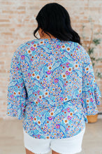 Load image into Gallery viewer, DEAR SCARLETT- Willow Bell Sleeve Top in Retro Ditsy Floral

