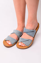 Load image into Gallery viewer, With a Twist Sandal in Denim- CORKY&#39;S
