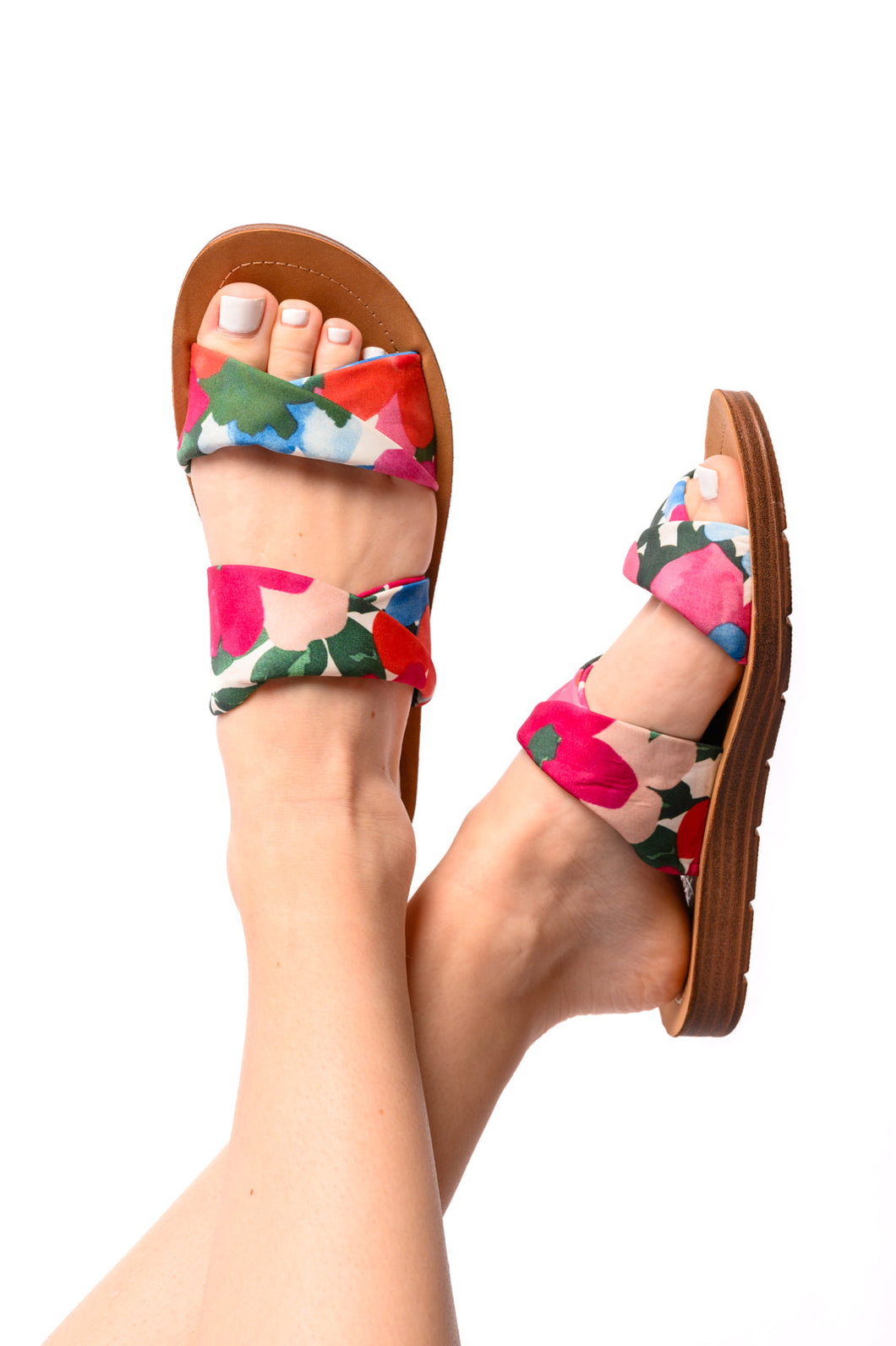 With a Twist Sandal in Flowers- CORKY'S