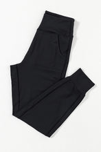 Load image into Gallery viewer, DEAR LOVE- Black Exposed Seam High Waist Pocketed Joggers
