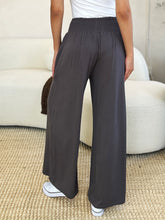 Load image into Gallery viewer, Full Size Smocked Wide Waistband Wide Leg Pants- Double Take
